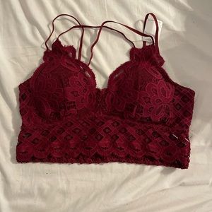 Burgundy bralette